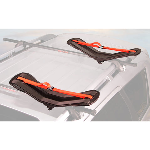 Malone SeaWing Kayak Roof Rack installed on a car top
