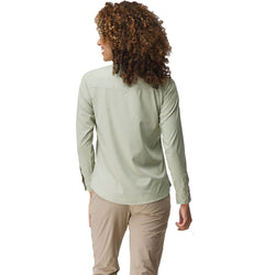 NRS Women's Drifter Long Sleeve Shirt in Desert Sage model back