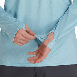 NRS Men's Silkweight Baja Sun Shirt in Sea Angel model detail