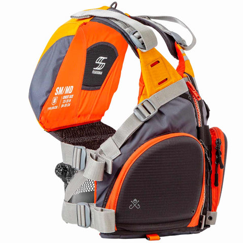 Stohlquist Fisherman Lifejacket (PFD) mango angle view