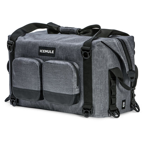 IceMule Traveler Cooler in Snow Grey angle