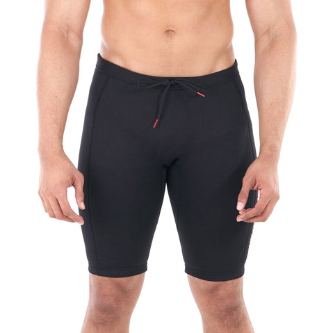 Level Six Men's Lunch Box Neoprene Shorts in Black front