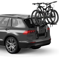 Thule OutWay Platform 2 Bike Trunk Rack Silver/Black with bikes loaded top