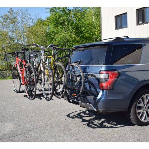 Malone Runway HM4 Bike Hitch Rack with bikes loaded