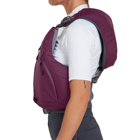 NRS Lucid Lifejacket (PFD) in Plum model side