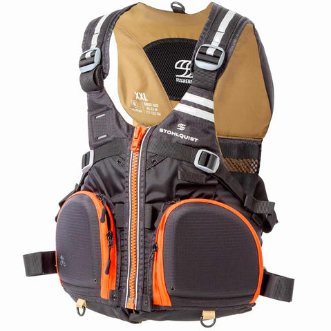 Stohlquist Fisherman Lifejacket (PFD) black angle view