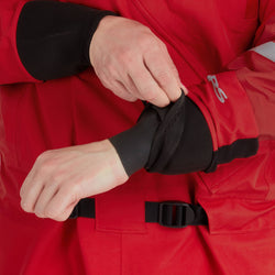 NRS Women's Foray Drysuit in Red wrist gasket
