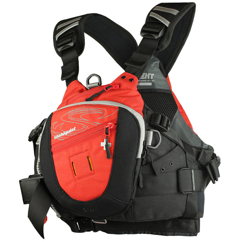 Stohlquist Descent Rescue Lifejacket (PFD) red angle