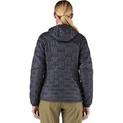 Patagonia Women's Micro Puff Hoody in Smolder Blue model back