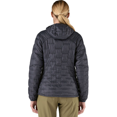 Patagonia Women's Micro Puff Hoody in Smolder Blue model back