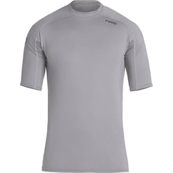 NRS Men's Rashguard Short Sleeve Shirt in Titanium front
