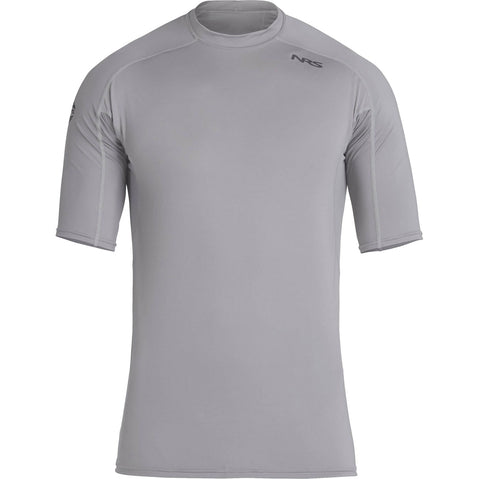 NRS Men's Rashguard Short Sleeve Shirt in Titanium front