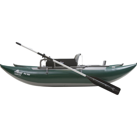 Outcast PAC 900FS Pontoon Boat in Green/Gray side