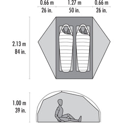 MSR FreeLite 2 Person Backpacking Tent floorplan