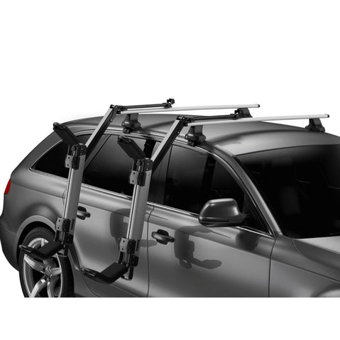 Thule Hullavator Pro Kayak Roof Rack installed side view