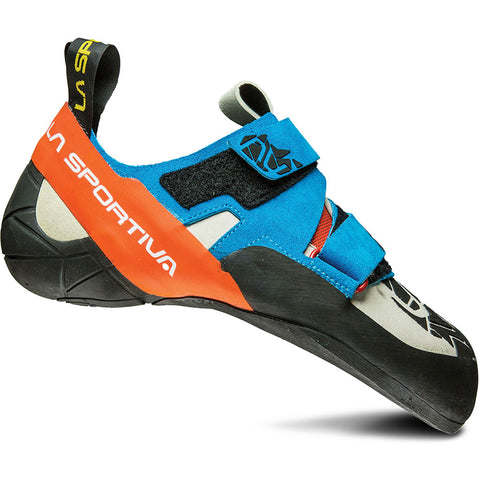 La Sportiva Men's Otaki Rock Climbing Shoes in Blue/Flame side