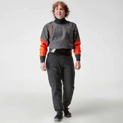 NRS Men's Stratos Semi-Dry Paddling Jacket graphite model front