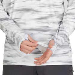 NRS Men's Silkweight Varial Hoodie Sky Camo thumb holes