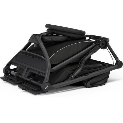 Thule Urban Glide 3 Double Stroller in Black folded