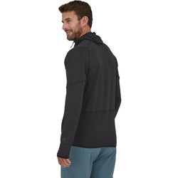 Patagonia Men's R1 Pullover Hoody in Black model side