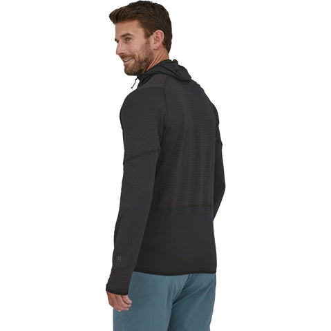 Patagonia Men's R1 Pullover Hoody in Black model side