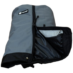 Metolius Speedster Rock Climbing Rope Bag in Storm zipper open