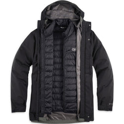 Outdoor Research Men's Foray 3-in-1 Parka in Black front
