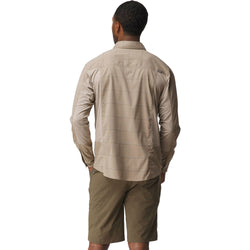 NRS Men's Guide Long-Sleeve Shirt sahara plaid model back