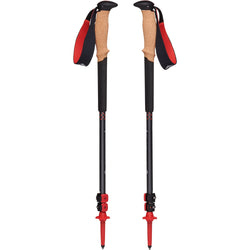Black Diamond Pursuit Trekking Poles in Charcoal/Octane collapsed