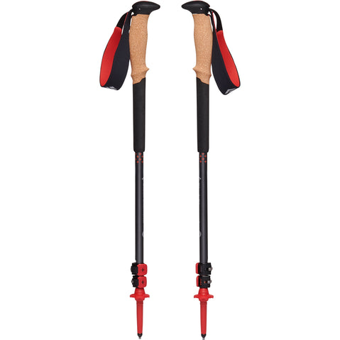 Black Diamond Pursuit Trekking Poles in Charcoal/Octane collapsed