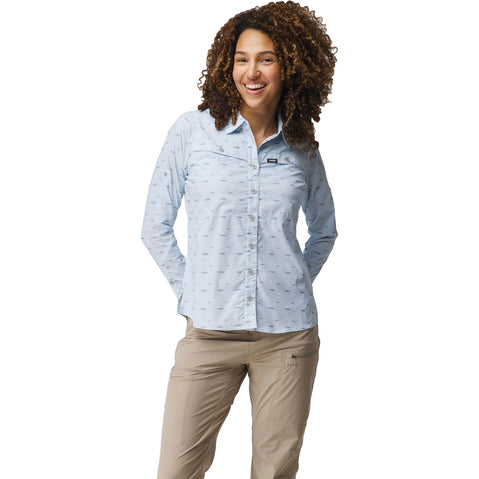 NRS Women's Caye Long Sleeve Shirt in Daybreak model front