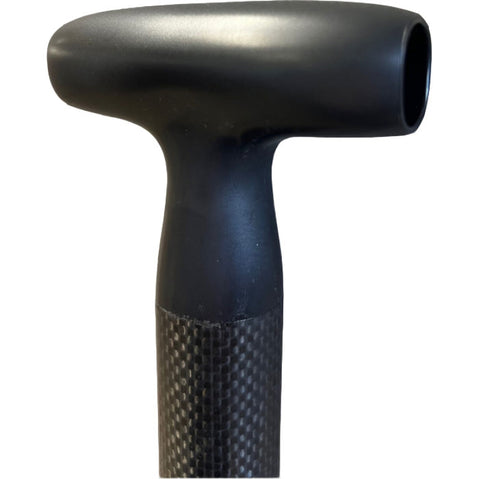 Werner Bandito 1-Piece Fiberglass Canoe Paddle in Blue  grip side angle