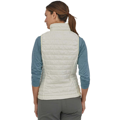 Patagonia Women's Nano Puff Vest Birch White model rear