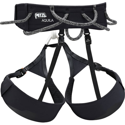 Petzl Aquila Rock Climbing Harness in Black back