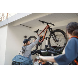 Thule OutWay Platform 2 Bike Trunk Rack Silver/Black lifestyle