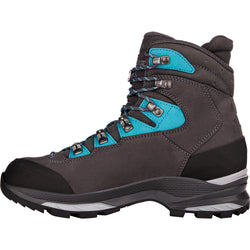 Lowa Women's Mauria EVO GTX Trekking Boots in Anthracite/Turquoise left side
