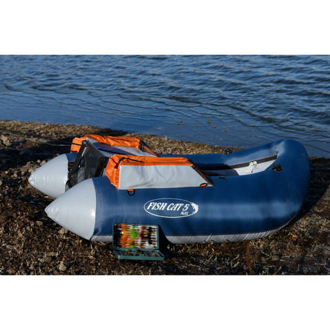 Outcast Fish Cat 5 Max Float Tube in Navy lifestyle