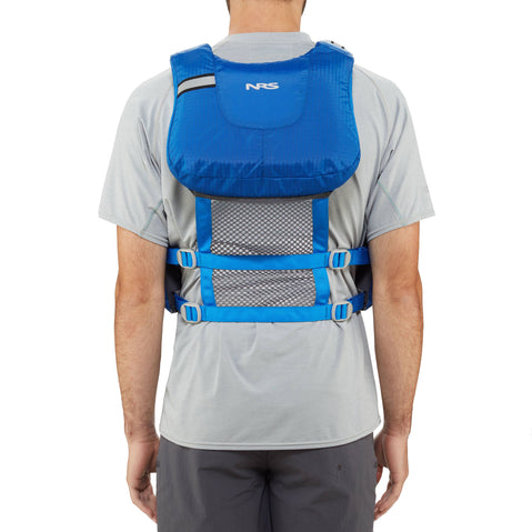NRS Clearwater Kayak Lifejacket (PFD) in Blue model back