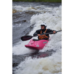 Aqua-Bound Aerial Major Carbon Straight Shaft 1-Piece Kayak Paddle used by a playboater