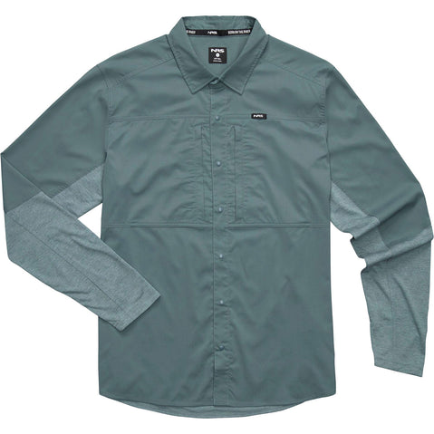 NRS Men's Switch Hybrid Long-Sleeve Shirt in Slate front