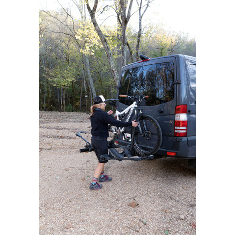 Kuat Transfer V2 2-Bike Hitch Rack in Black lifestyle