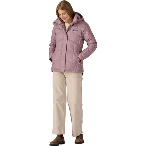 Patagonia Women's Down With It Jacket in Stormy Mauve model full