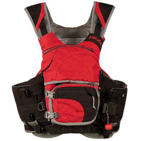 Maximus Centurion Rescue Lifejacket (PFD) in red with belly pocket attached