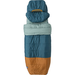 Big Agnes Echo Park 0 Degree Synthetic Sleeping Bag in Tapestry/Brown Sugar top open pillow barn