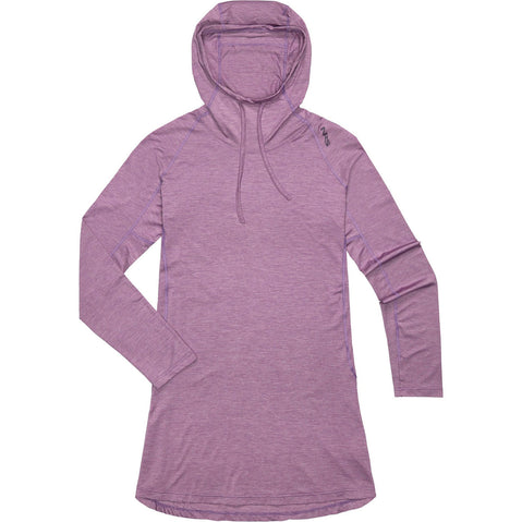 NRS Women's Silkweight Hoodie Dress in orchid
