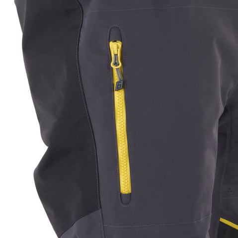 Level Six Fjord Dry Suit in Citron side pocket