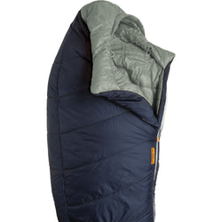 Big Agnes Sidewinder Camp 20 Degree Synthetic Sleeping Bag in Indigo/Gray open