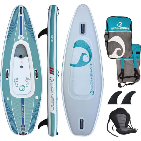 Spinera Inflatables SUP-Kayak 10 Inflatable Kayak/Stand-Up Paddle Board package content