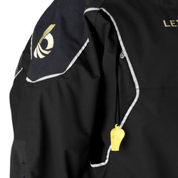 Level Six Emperor Black Out Dry Suit in Black whistle