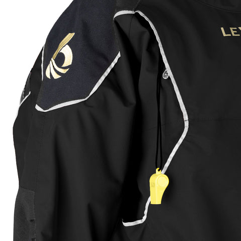 Level Six Emperor Black Out Dry Suit in Black whistle
